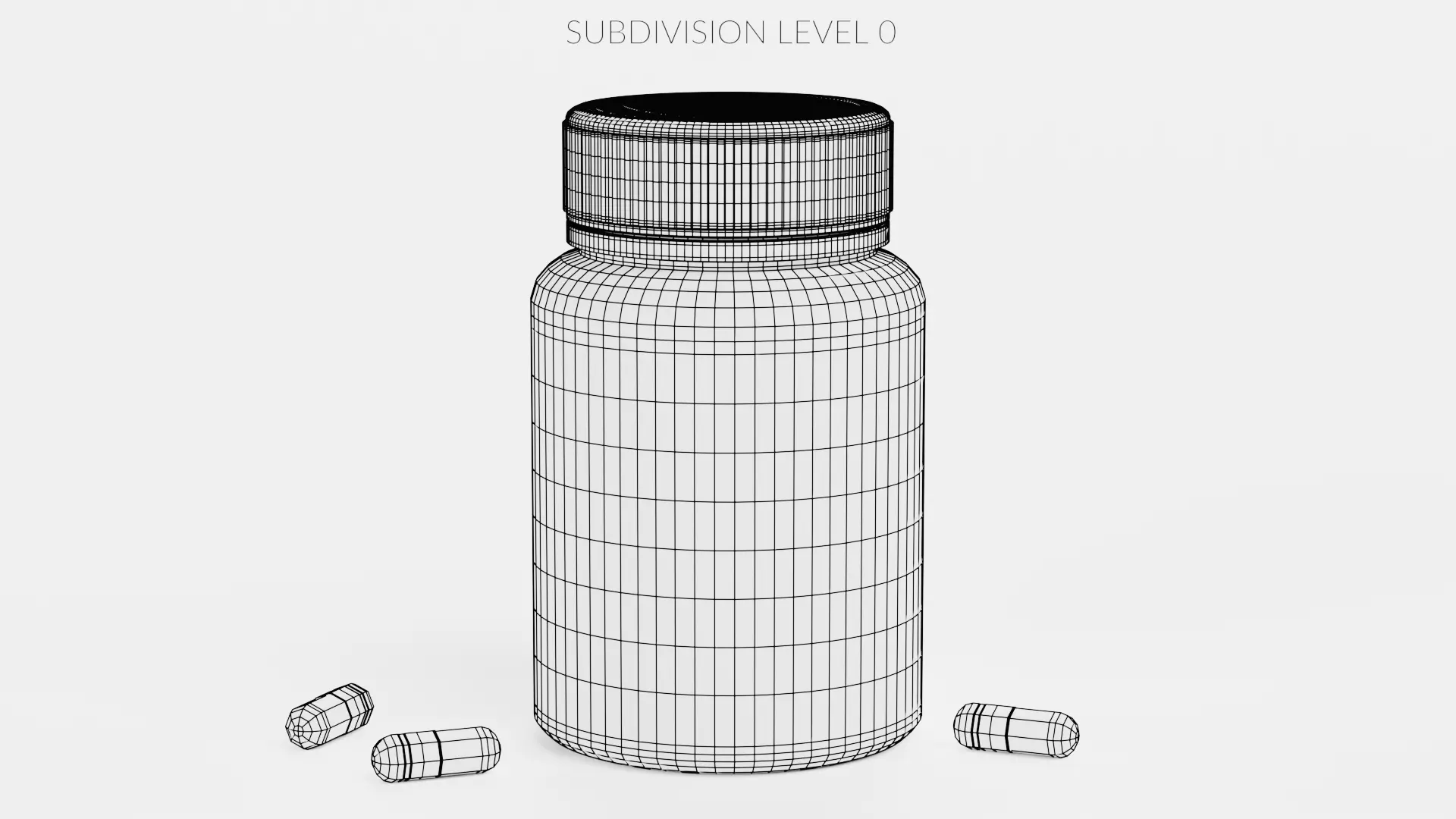 -Bottle with Pills- 3D model_9