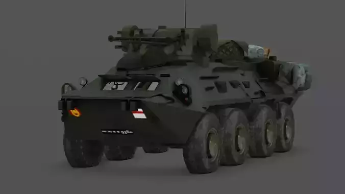 BTR-3E 8x8 Armored Personnel Carrier 3D Model 
