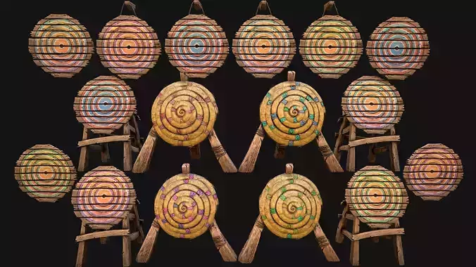 Medieval Wooden Target Furniture Training Camp Pack