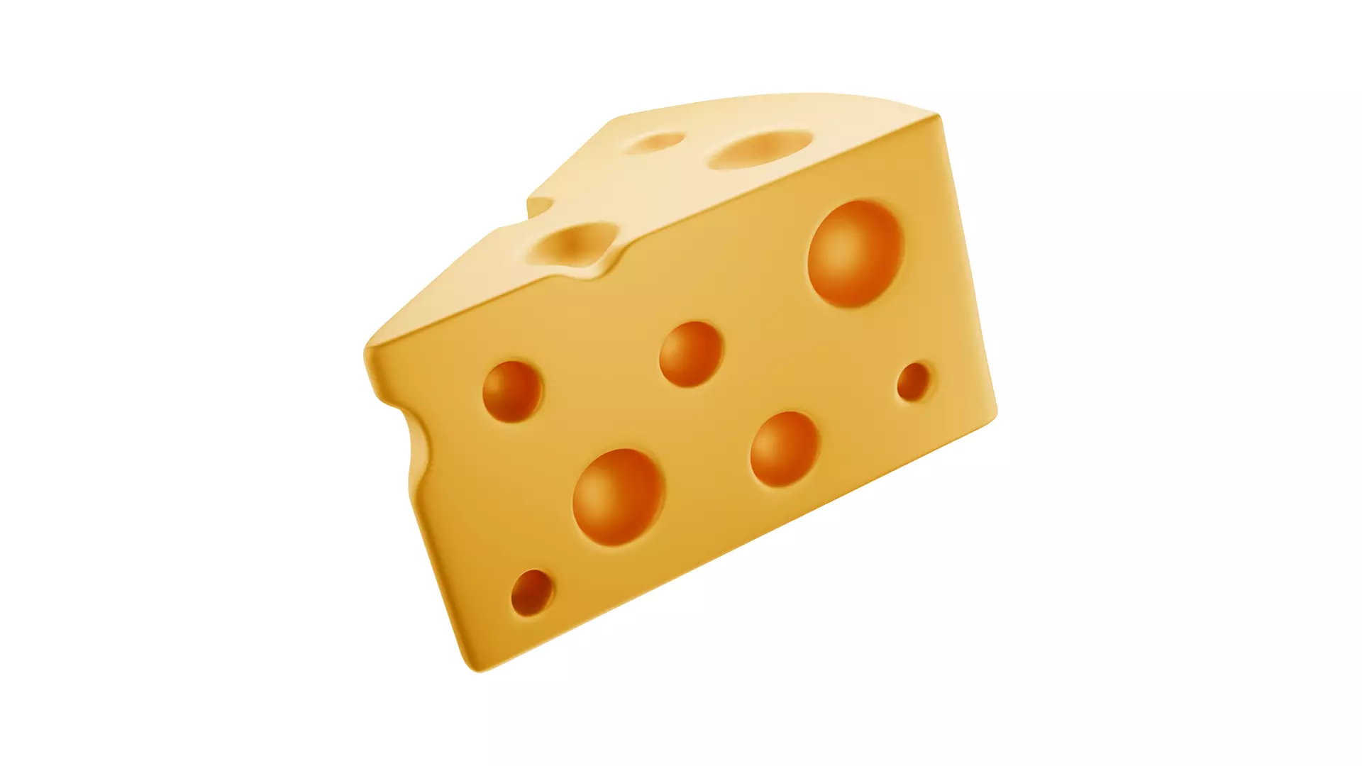 Cheese 3D Icon Low-poly 3D model_8