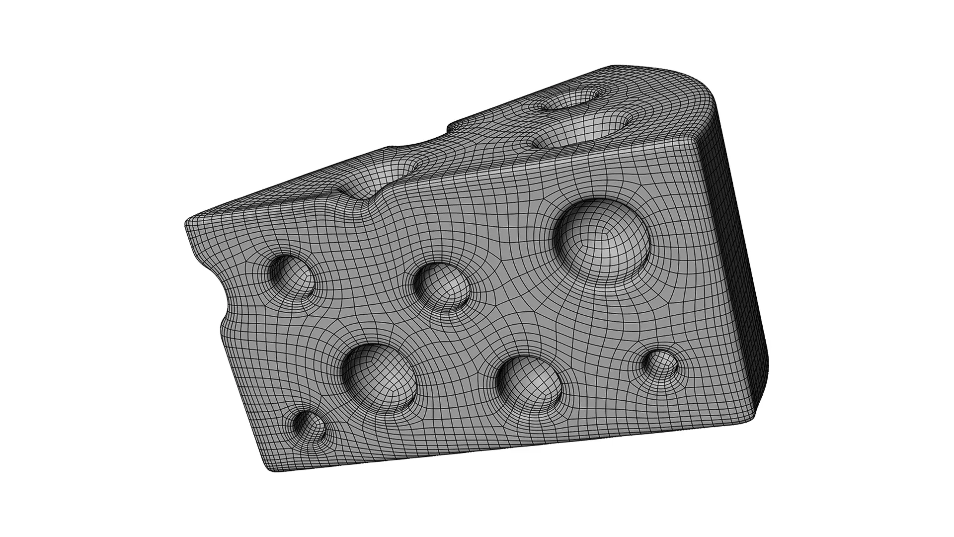 Cheese 3D Icon Low-poly 3D model_10