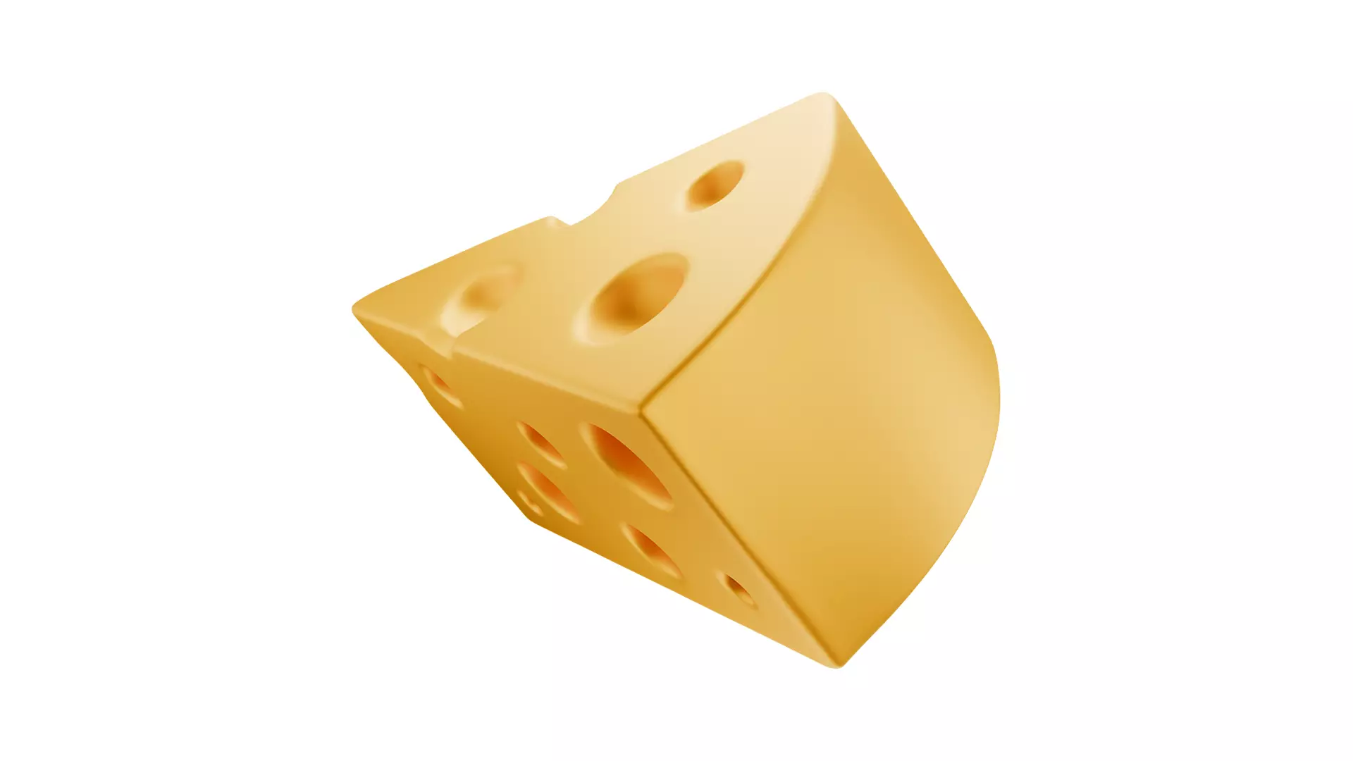 Cheese 3D Icon Low-poly 3D model_7