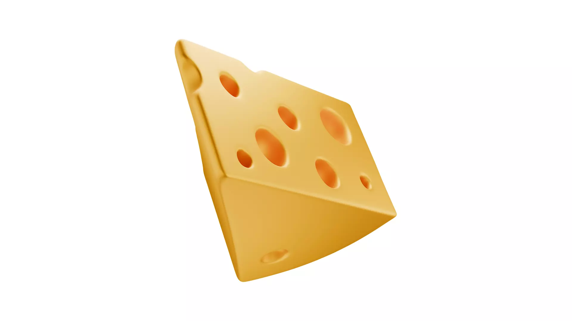 Cheese 3D Icon Low-poly 3D model_2