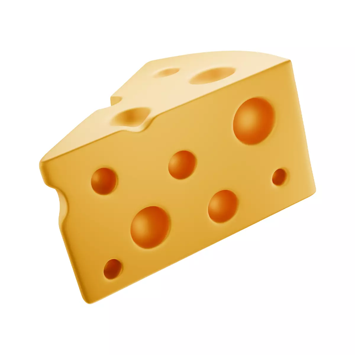 Cheese 3D Icon Low-poly 3D model_3