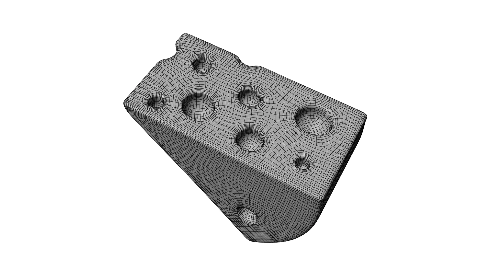 Cheese 3D Icon Low-poly 3D model_5