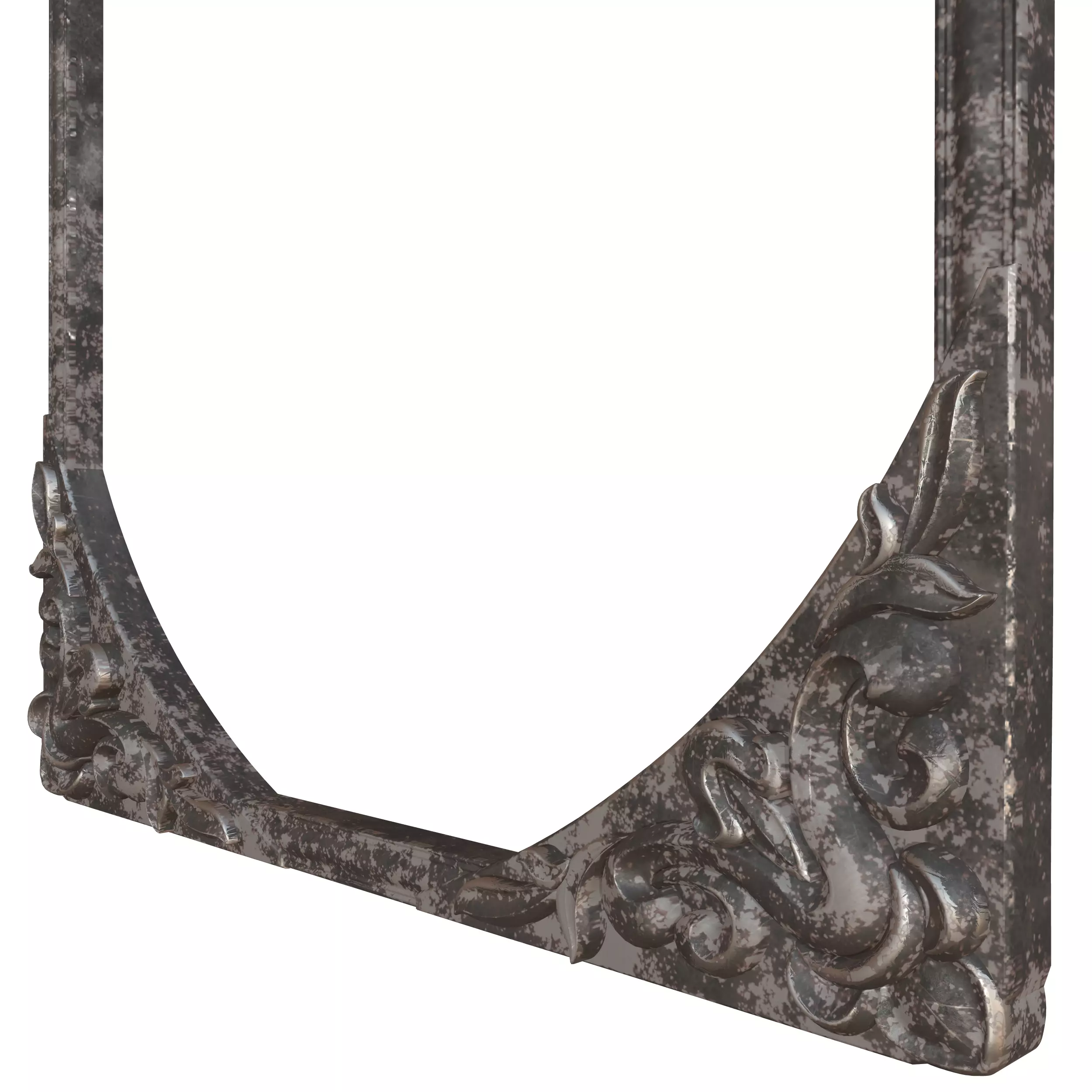 Frame Mirror Ornamental Art Nouveau - 3 Materials - Vol 07 3D model_8