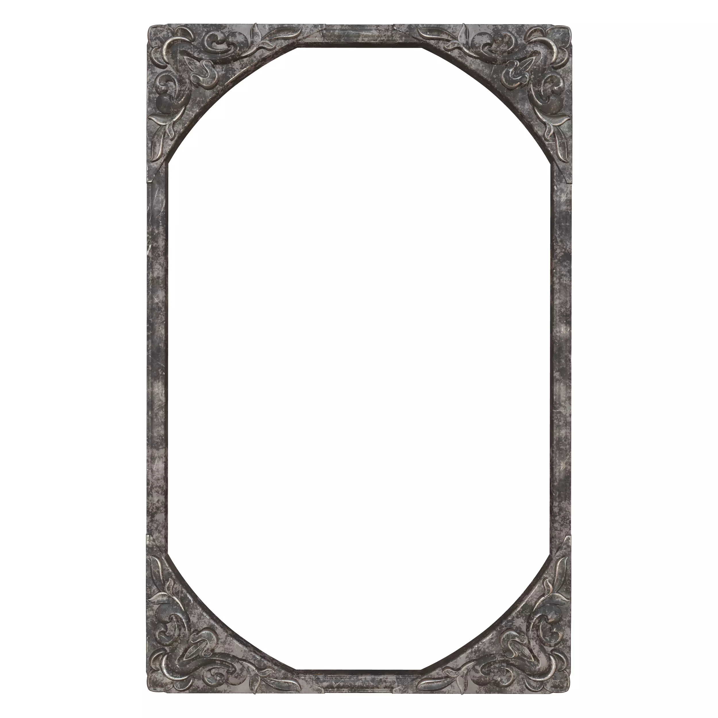 Frame Mirror Ornamental Art Nouveau - 3 Materials - Vol 07 3D model_7