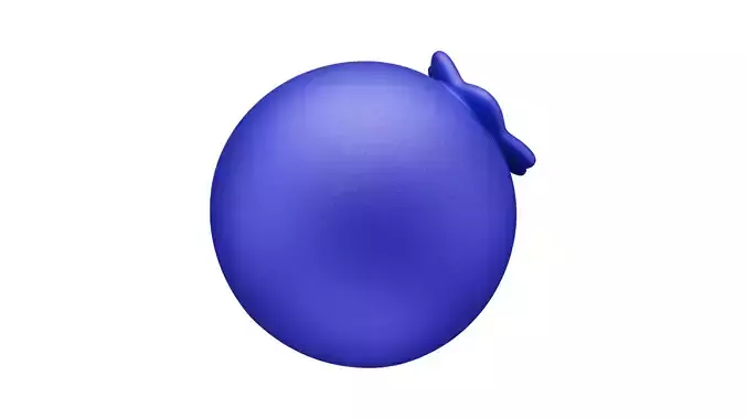 Blueberry 3D Icon Low-poly 3D model 4