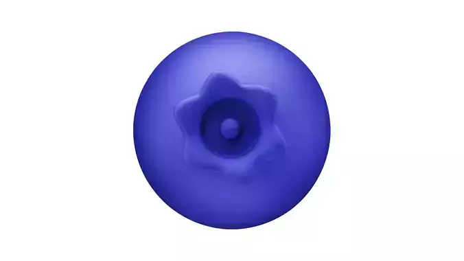 Blueberry 3D Icon Low-poly 3D model 6