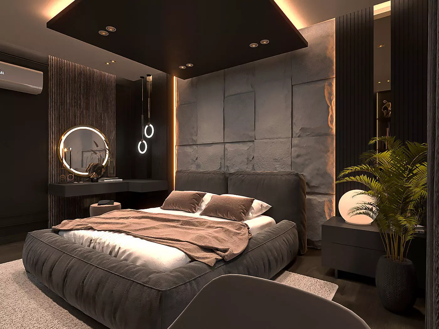 master bedroom-children room 3D model_0