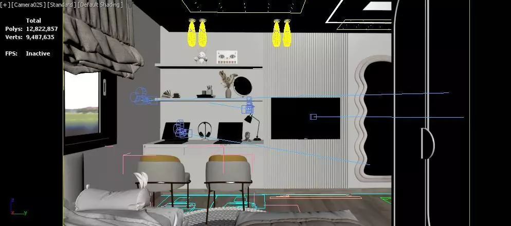 master bedroom-children room 3D model_16