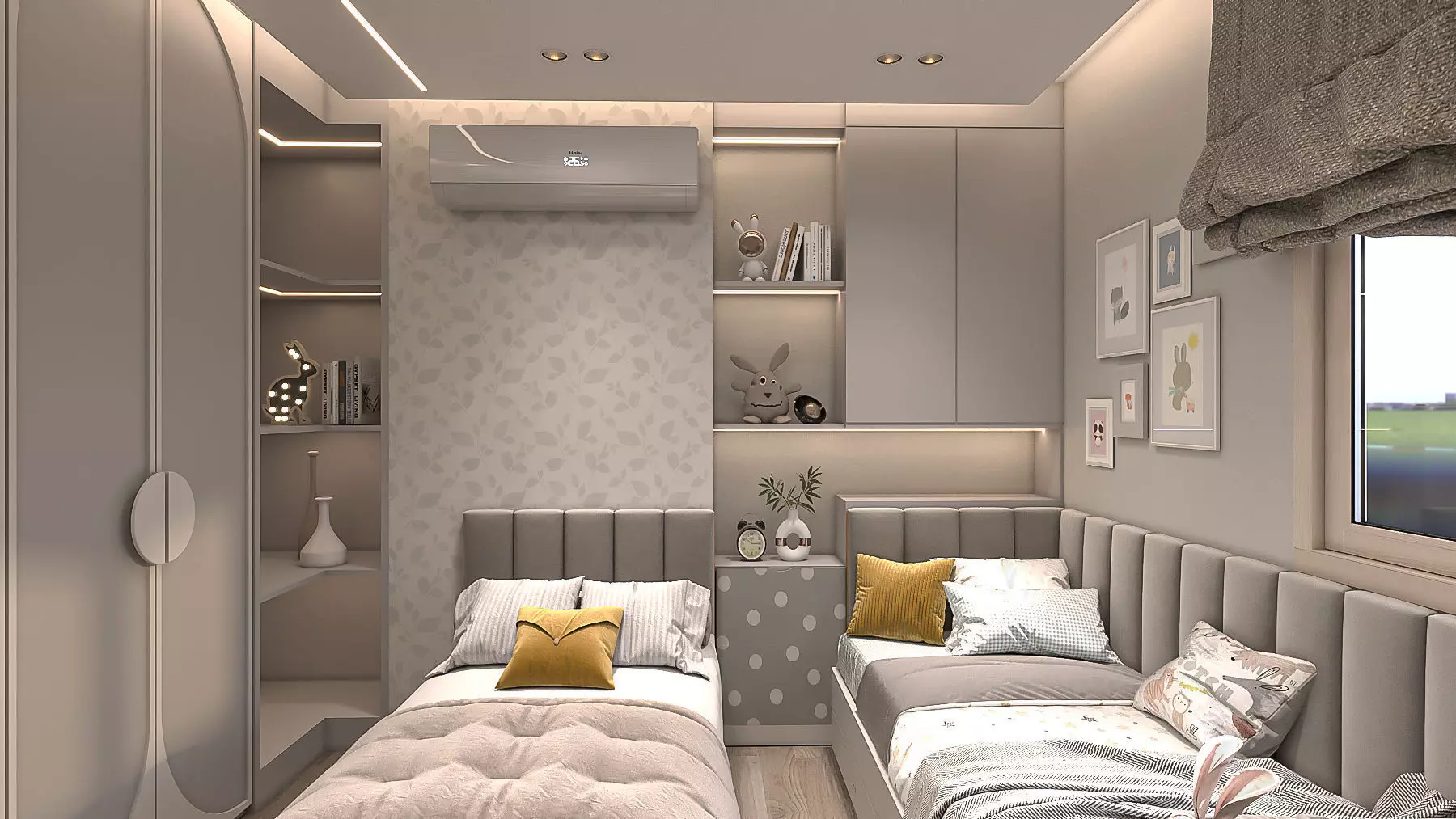 master bedroom-children room 3D model_8