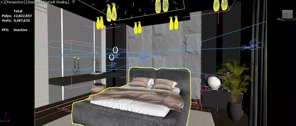 master bedroom-children room 3D model_11