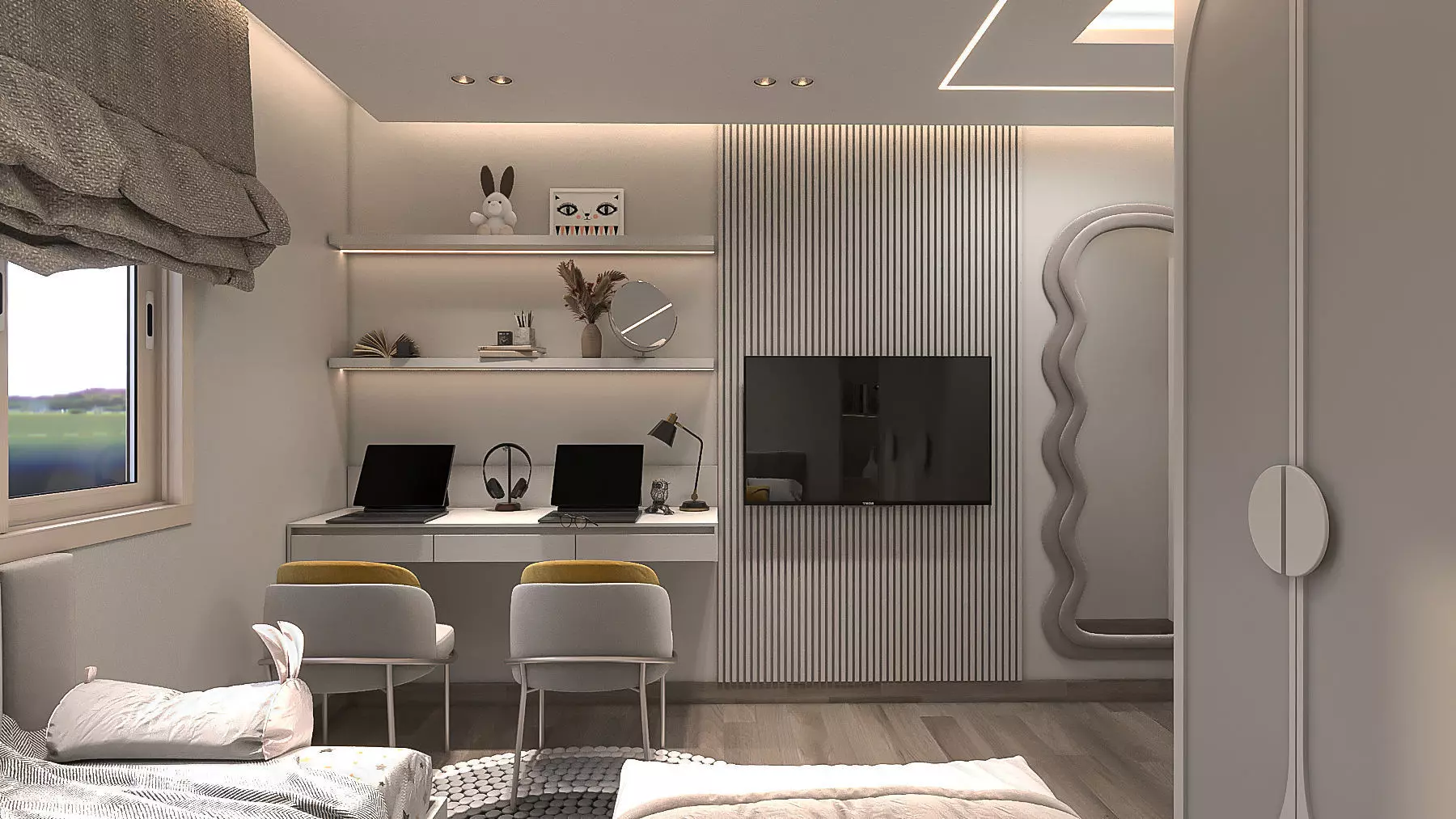 master bedroom-children room 3D model_10