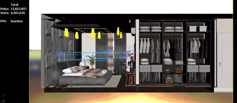 master bedroom-children room 3D model_17