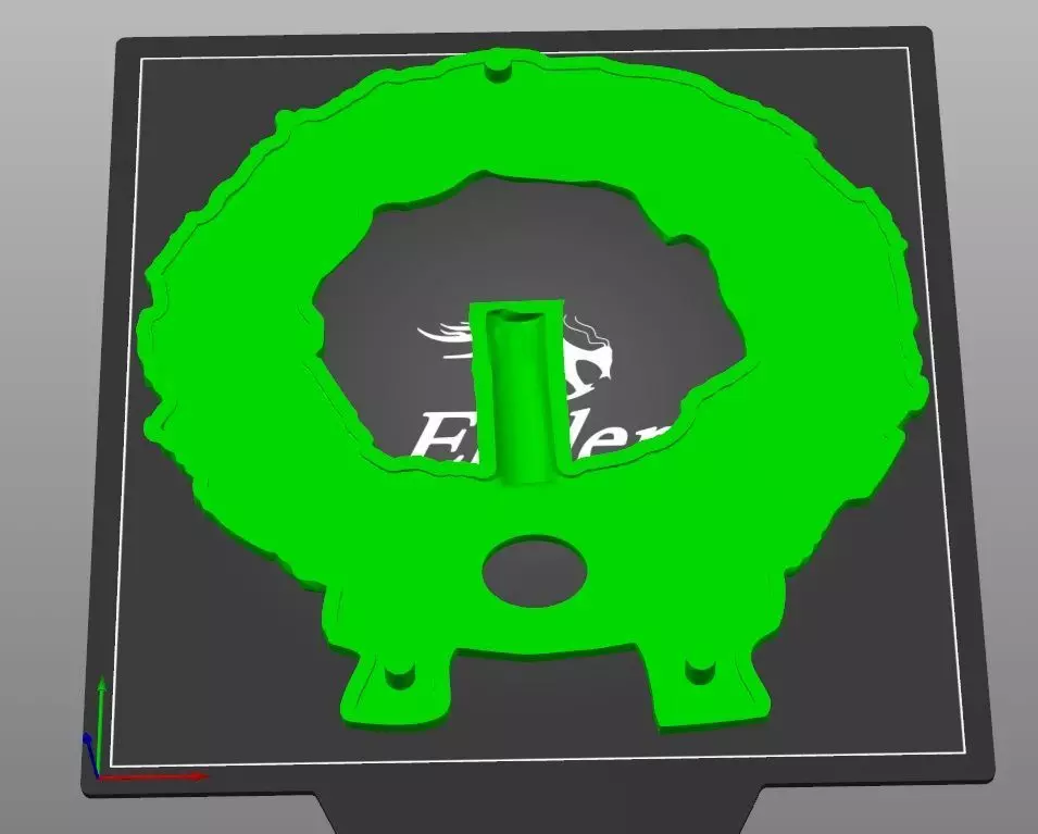 Christmas wreath decoration solid and 2 part for led lights 3D print model_10