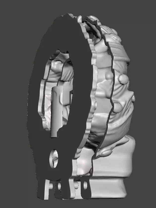 Christmas wreath decoration solid and 2 part for led lights 3D print model_7