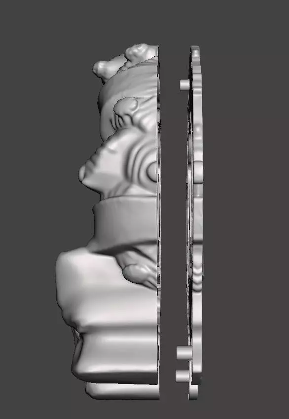 Christmas wreath decoration solid and 2 part for led lights 3D print model_8