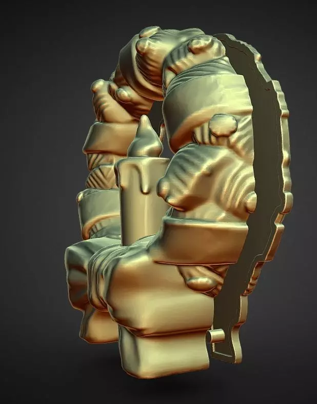 Christmas wreath decoration solid and 2 part for led lights 3D print model_1