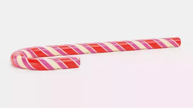 Candy Cane - Realistic Holiday Sweet Treat Prop Low-poly 3D model 7