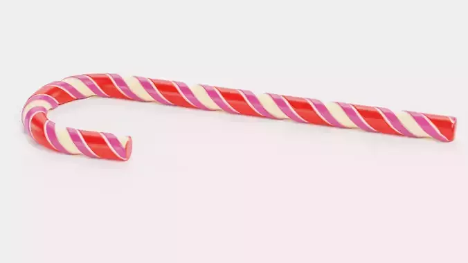Candy Cane - Realistic Holiday Sweet Treat Prop Low-poly 3D model 3