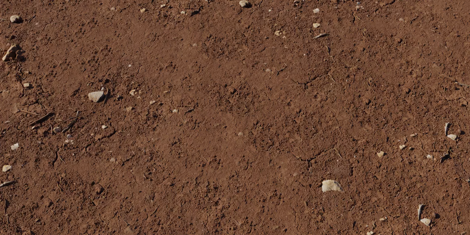 Red Clay Dirt with Pebbles Texture_1
