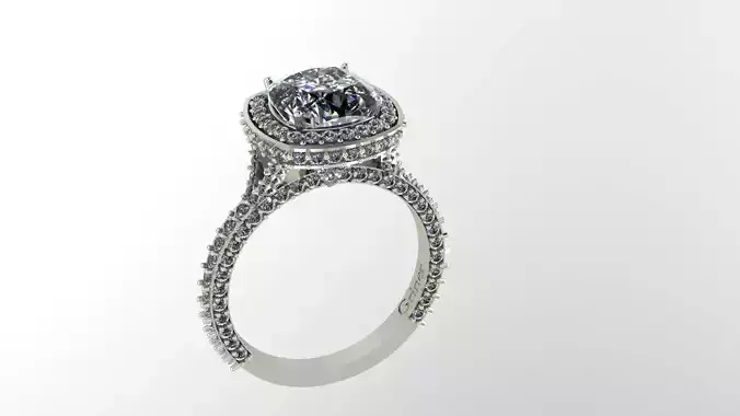 Beautiful Cushion Engagement Ring