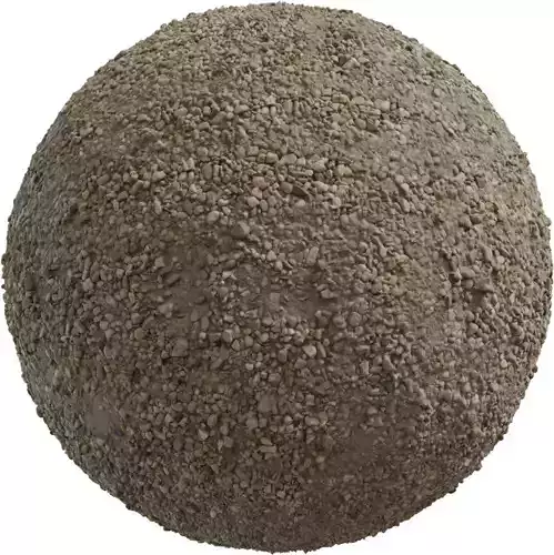 Gravel Roadbed with Small Pebbles