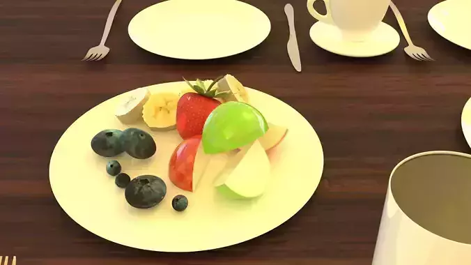 Dessert Party Table 3D model 2