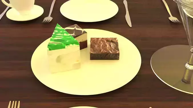 Dessert Party Table 3D model 4