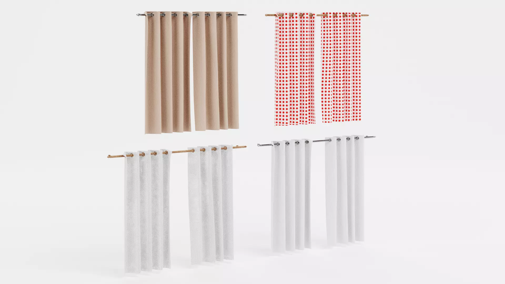 -Curtains Set- 3D model_1