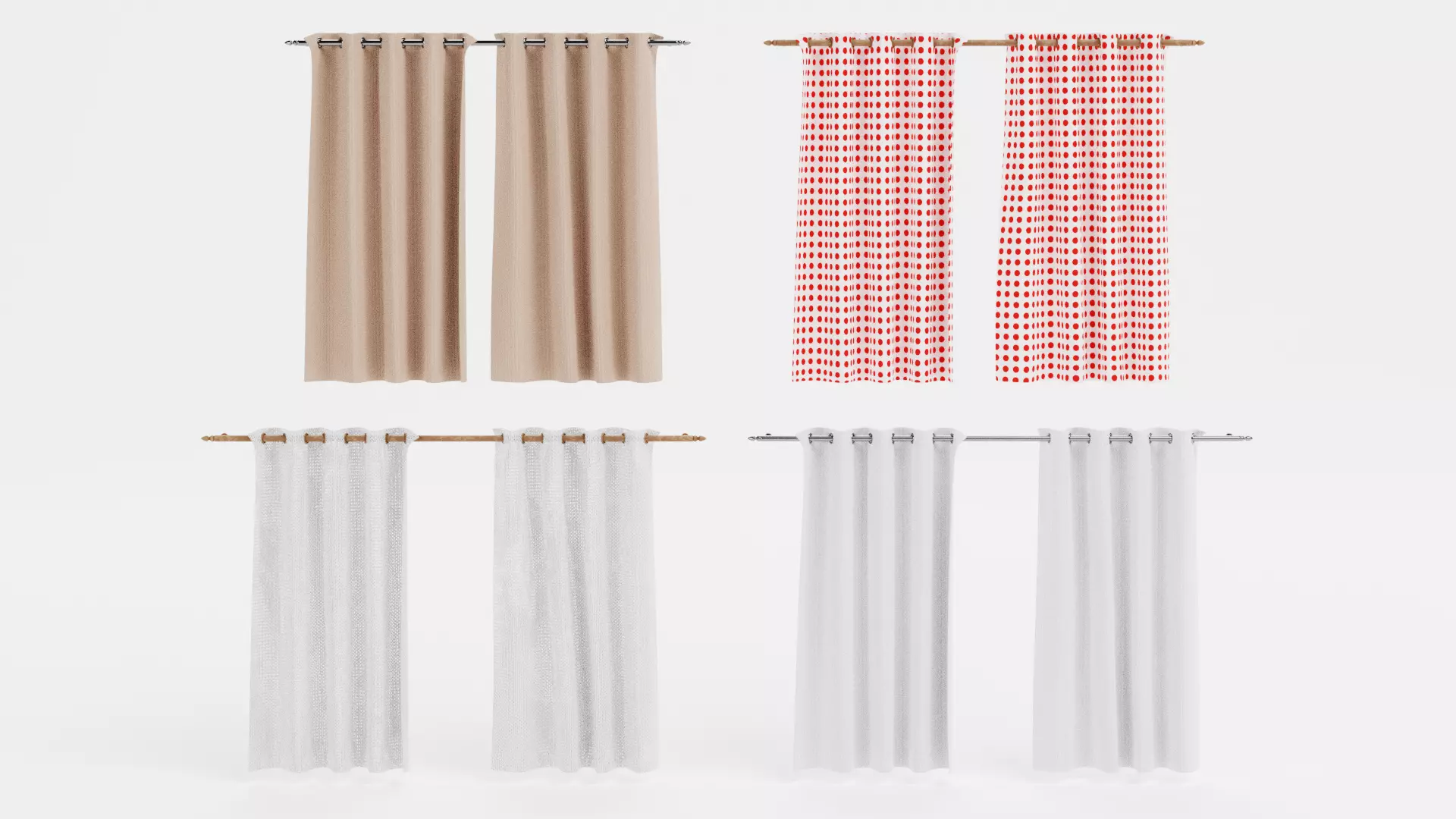 -Curtains Set- 3D model_0
