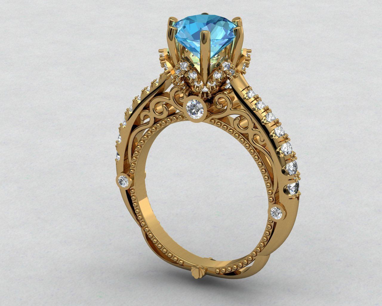 Beautiful Ring 3D print model_1