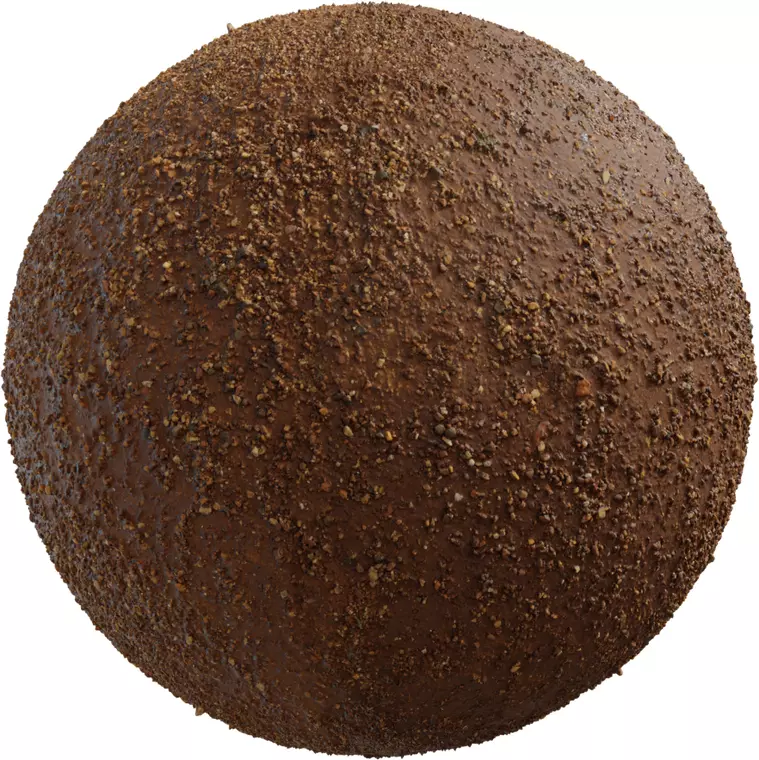 Wet Red Clay with Scattered Pebbles Texture_0