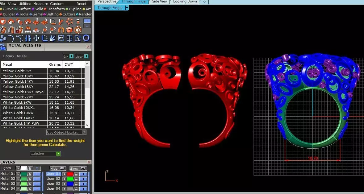 Designer ring 3D print model_4