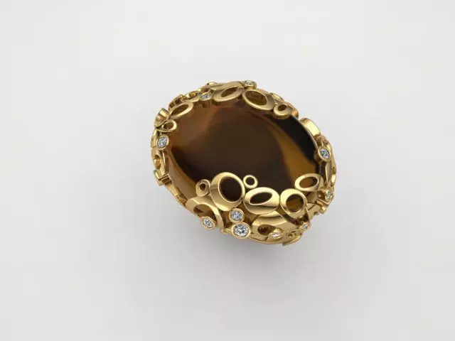 Designer ring 3D print model_3