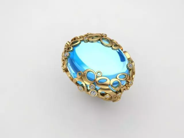 Designer ring 3D print model_1