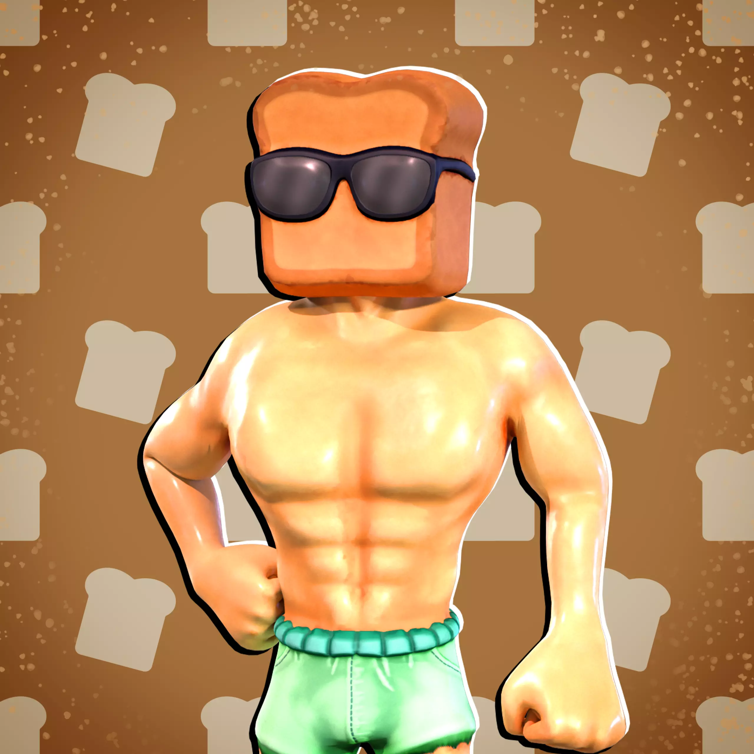 Tonny Toast - 3D Character - VRChat-Ready Avatar Low-poly 3D model_5