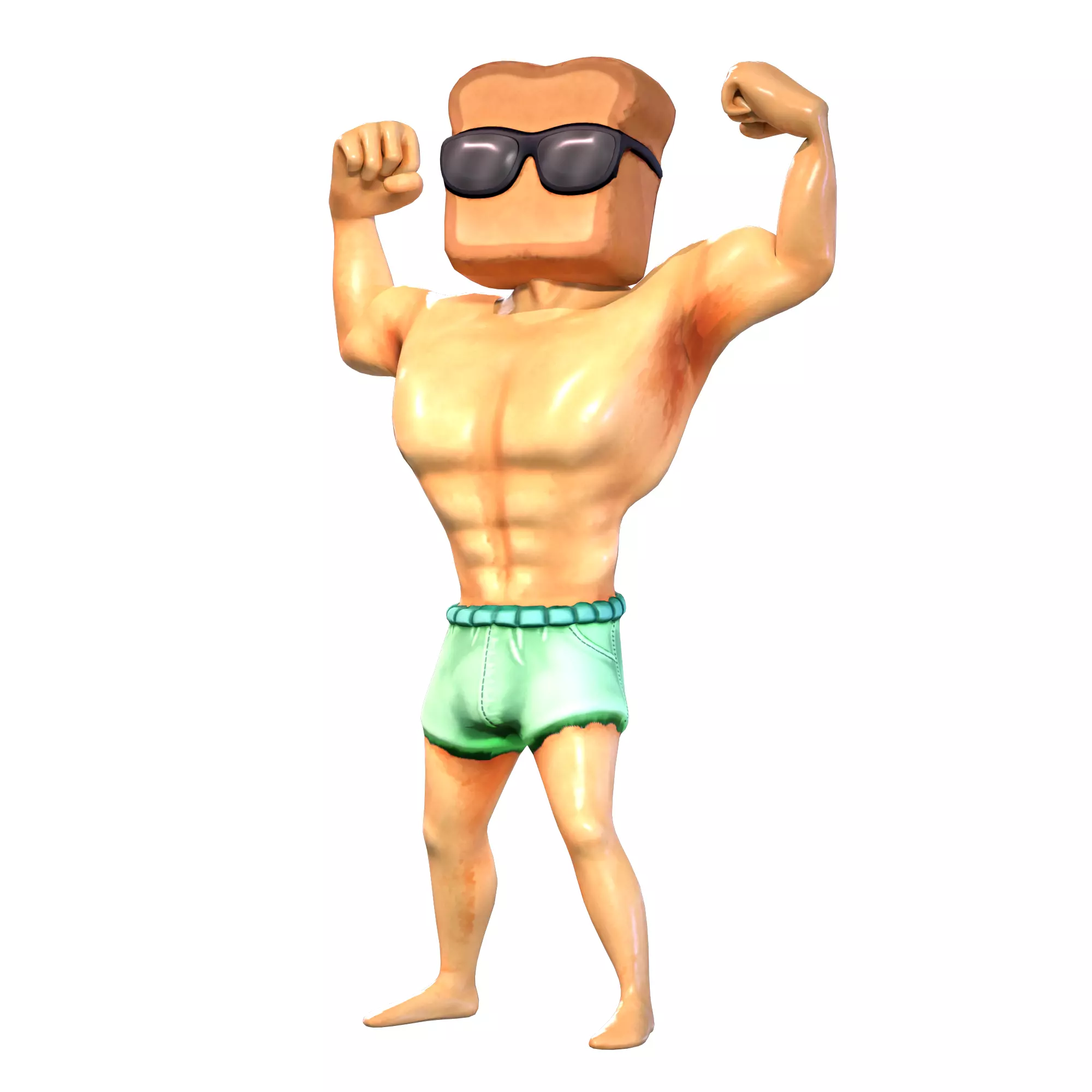 Tonny Toast - 3D Character - VRChat-Ready Avatar Low-poly 3D model_6