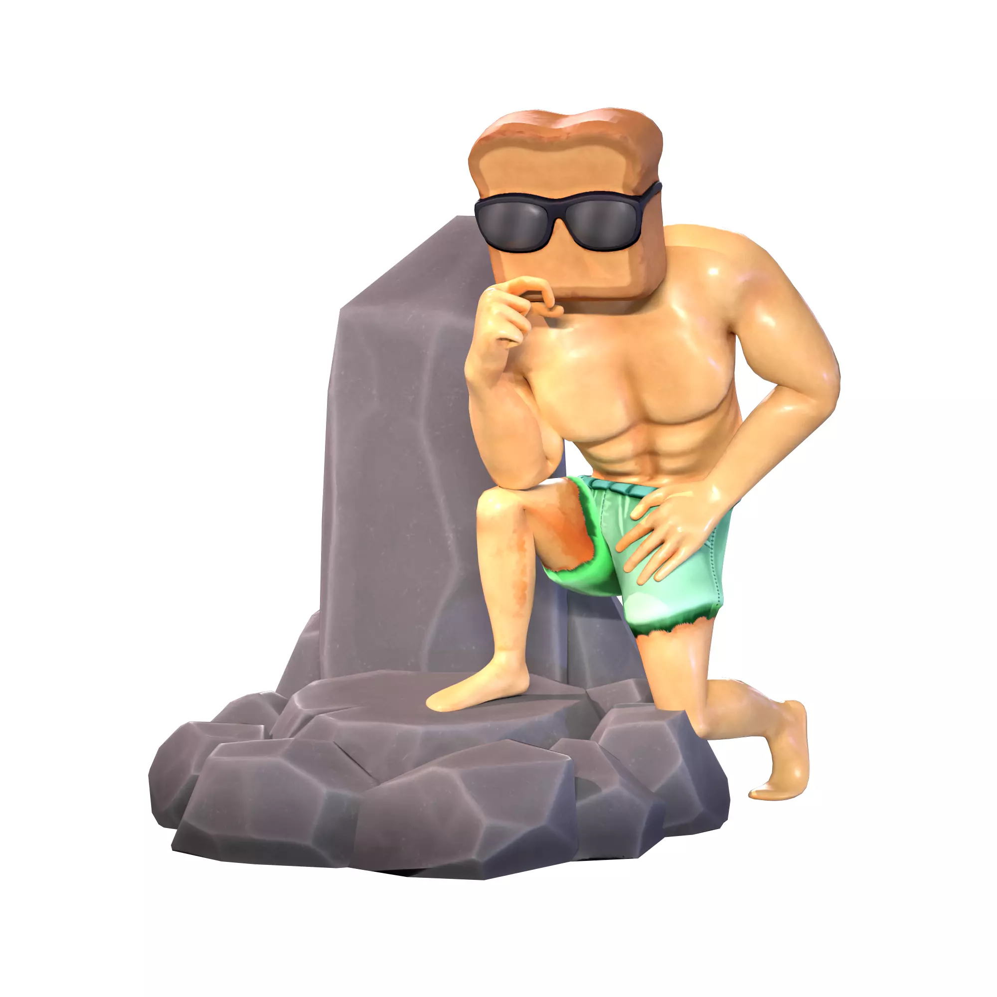 Tonny Toast - 3D Character - VRChat-Ready Avatar Low-poly 3D model_10