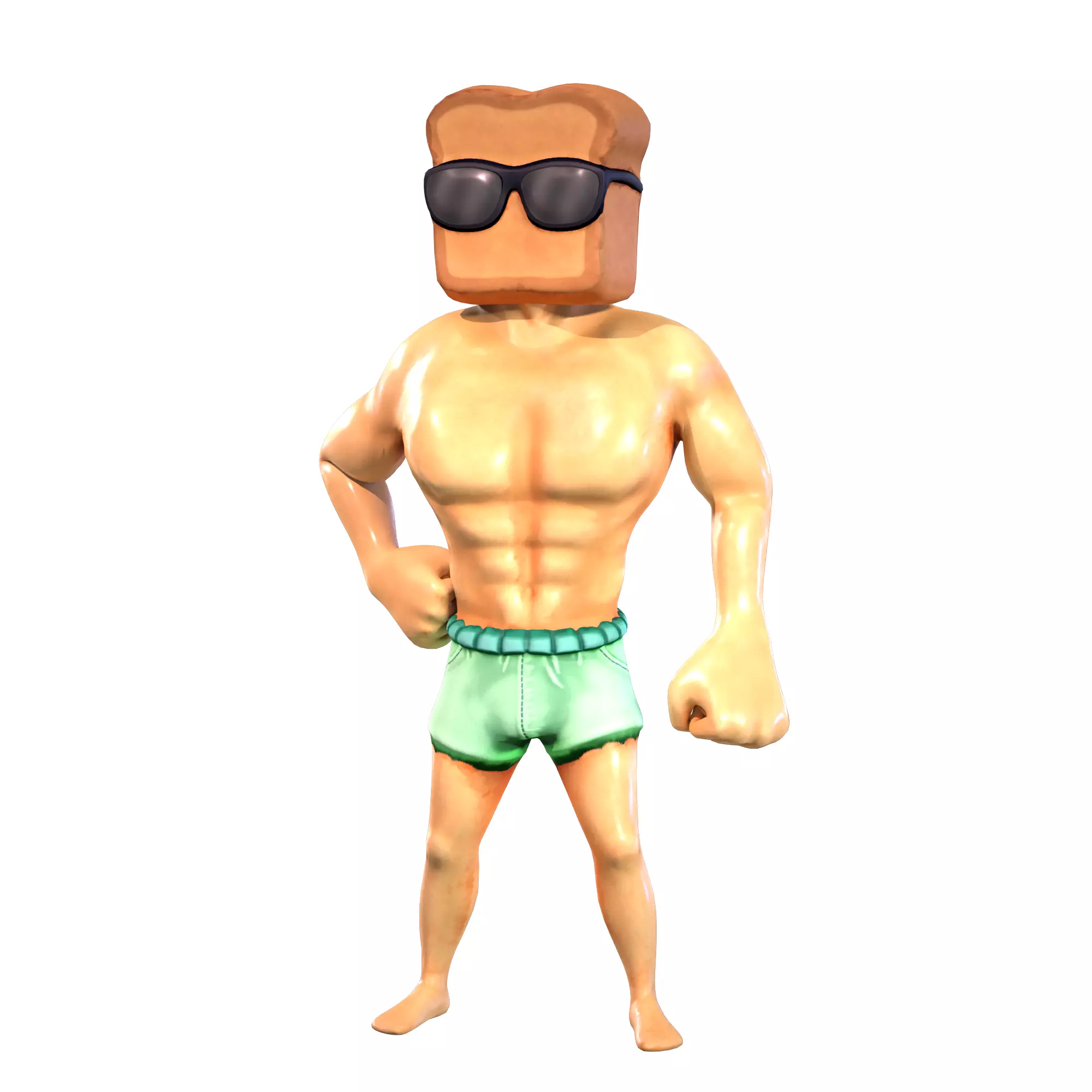 Tonny Toast - 3D Character - VRChat-Ready Avatar Low-poly 3D model_8