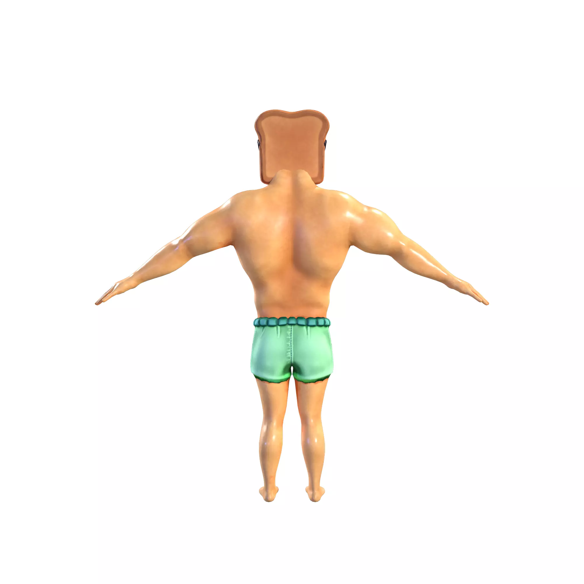 Tonny Toast - 3D Character - VRChat-Ready Avatar Low-poly 3D model_15