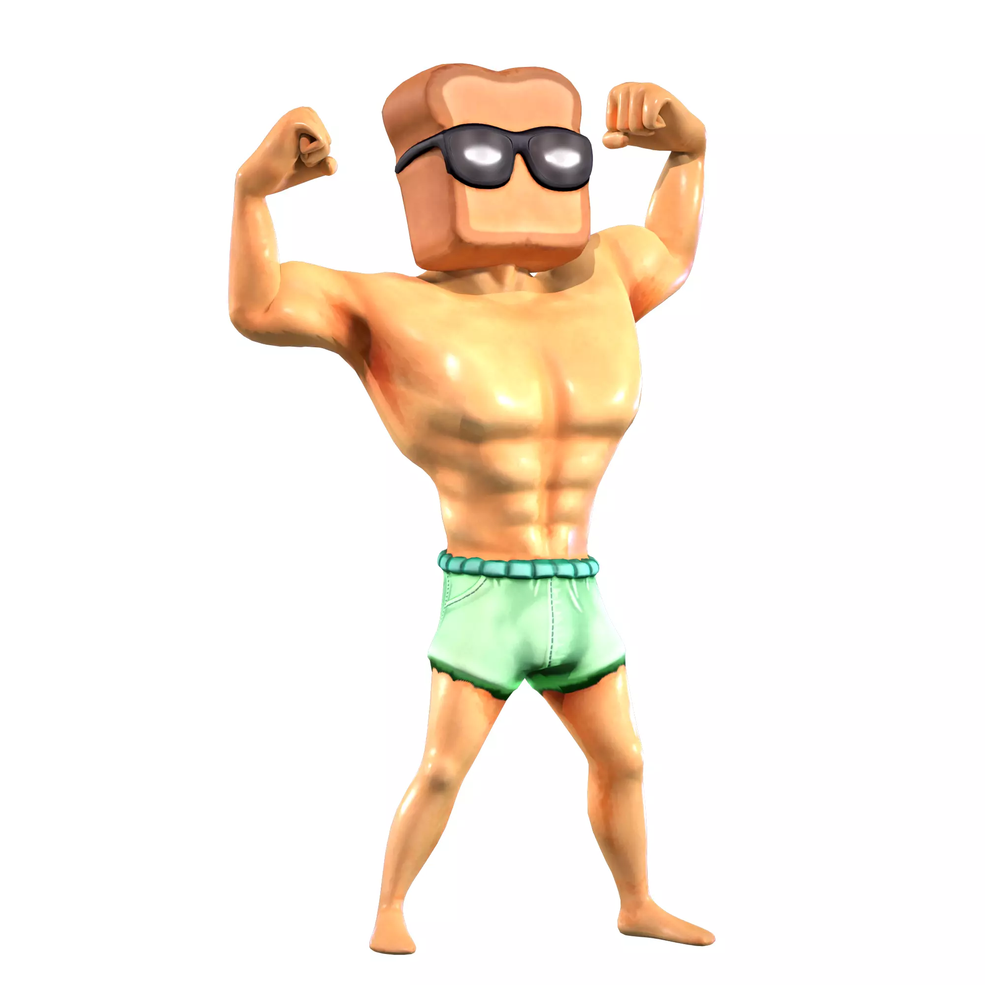 Tonny Toast - 3D Character - VRChat-Ready Avatar Low-poly 3D model_7