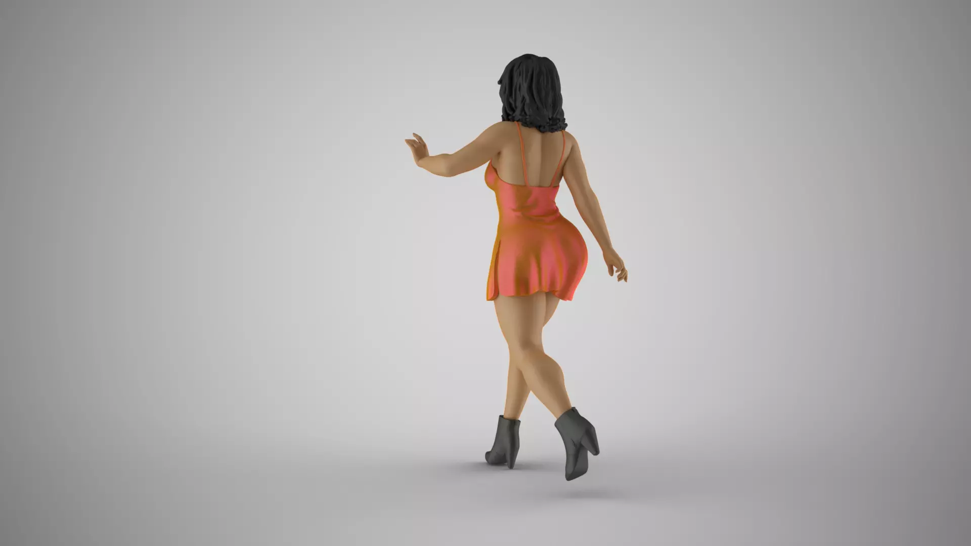 Woman Dynamic Walk 3D print model_7