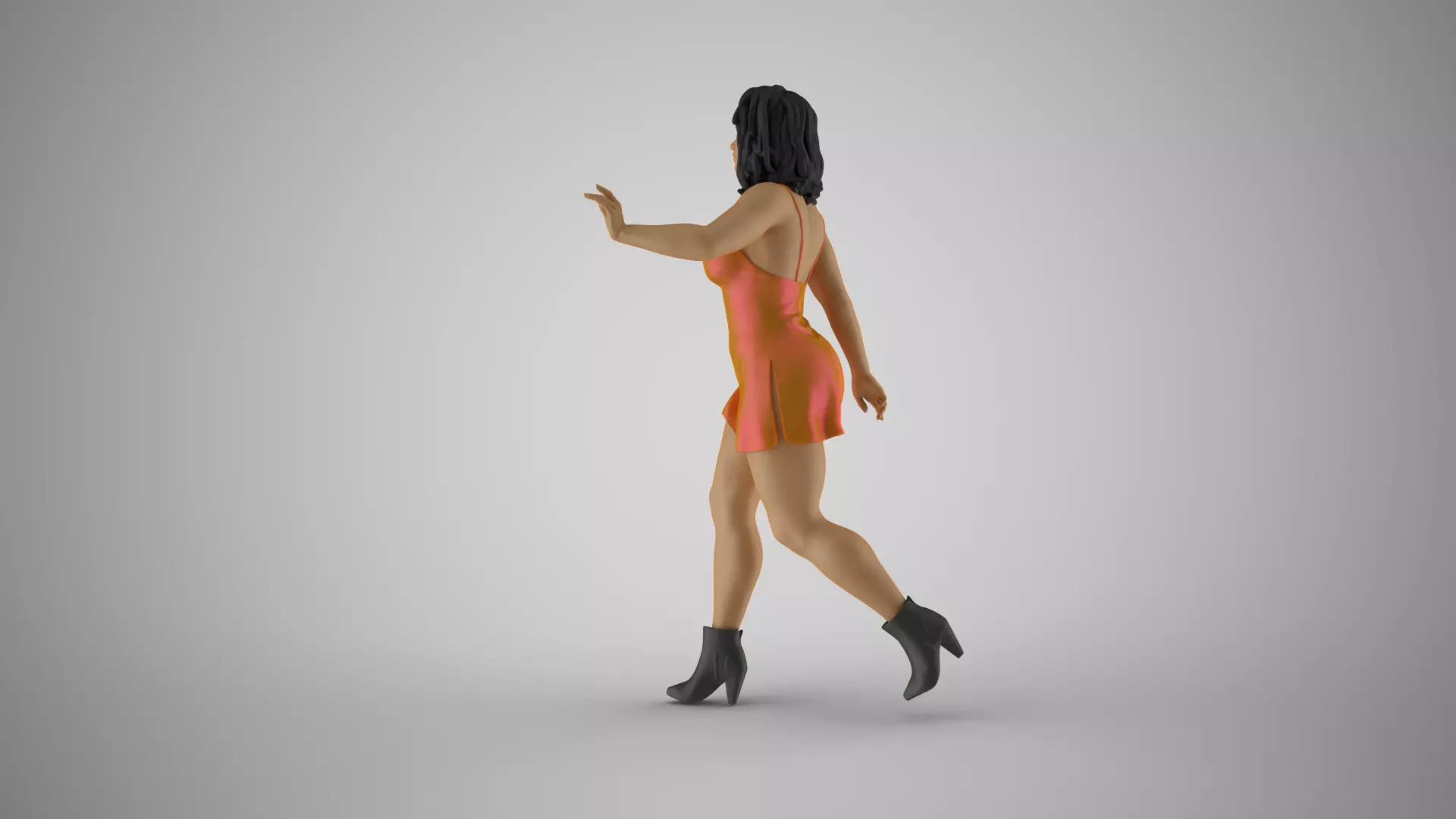 Woman Dynamic Walk 3D print model_8
