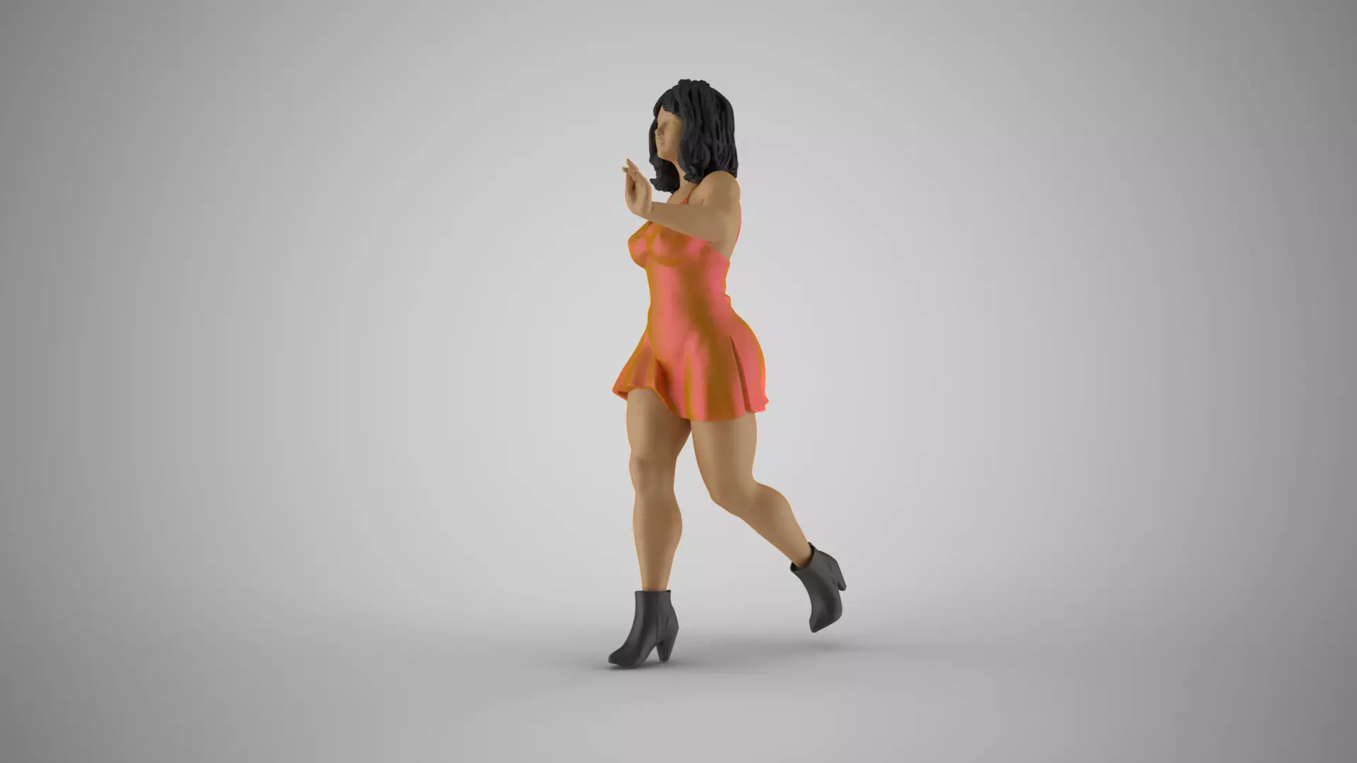 Woman Dynamic Walk 3D print model_9