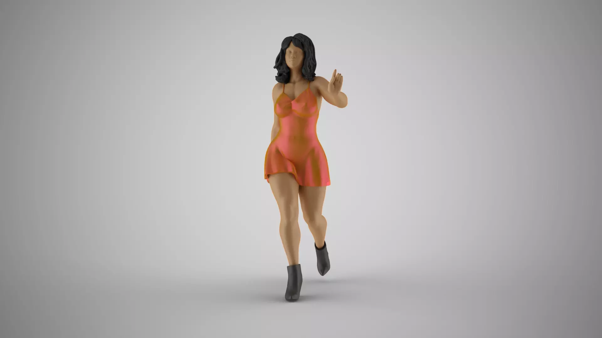 Woman Dynamic Walk 3D print model_10