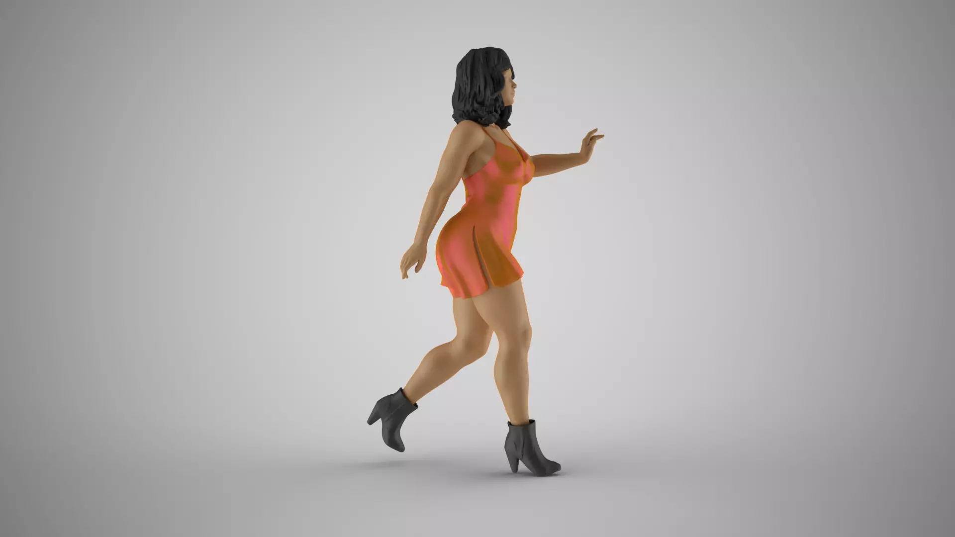 Woman Dynamic Walk 3D print model_4