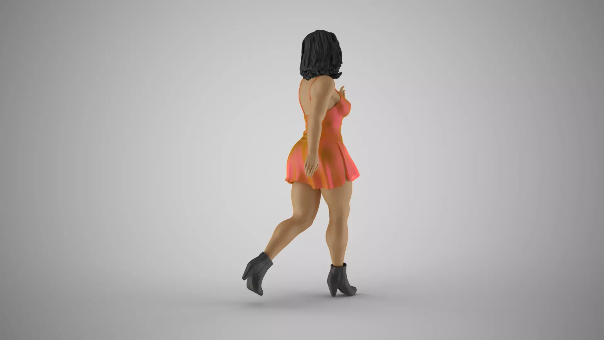 Woman Dynamic Walk 3D print model_5