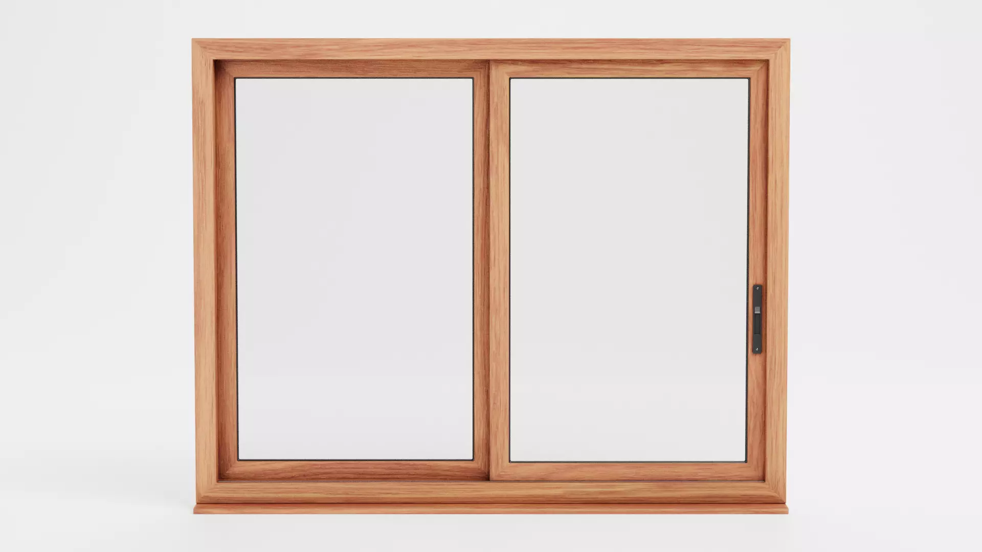 Double Sliding Window - Realistic Timber Frame Unit 3D model